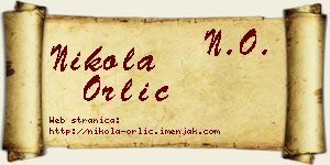 Nikola Orlić vizit kartica